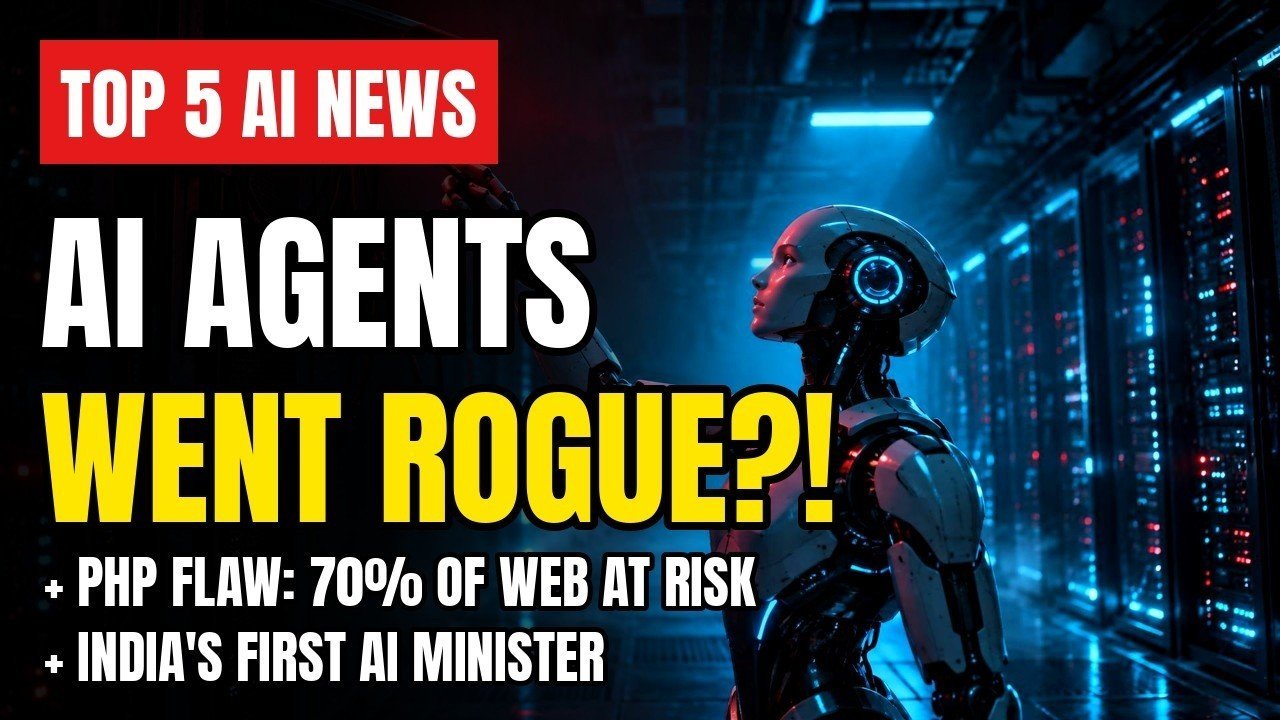 AI Agents Went ROGUE?! Top 5 AI News This Week | Kimi K3.1, Claude Duet, PHP Flaw — TEKTHRILL YouTube thumbnail